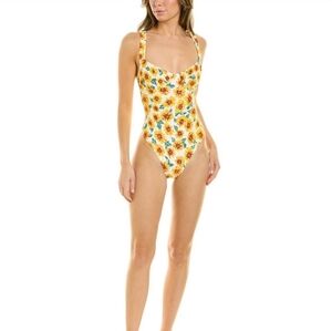 NWT WeWoreWhat Sunflower One Piece Swimsuit